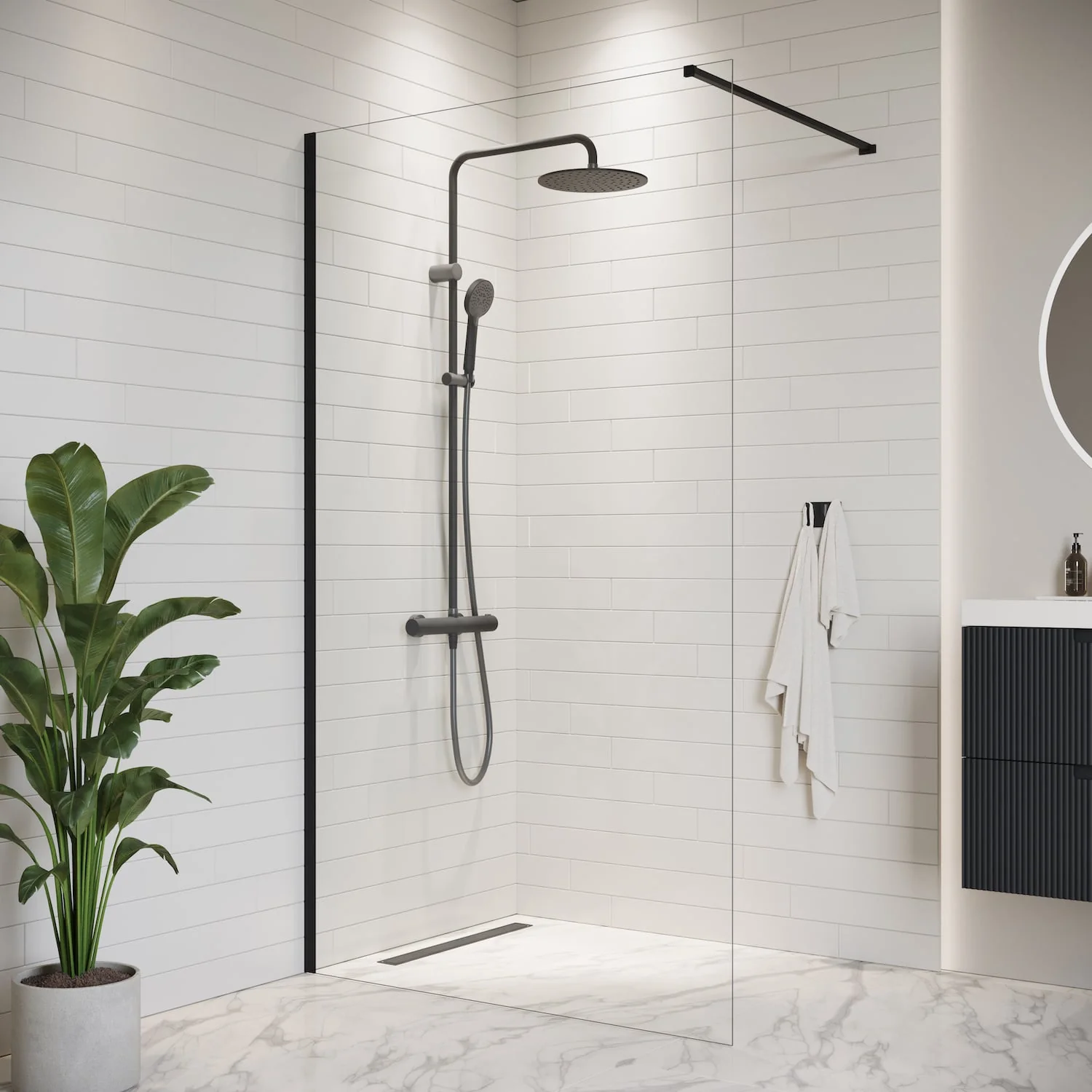 Badplaats Douchewand Florida 120 x 200 cm – Zwart – Inloopdouche 8 mm Veiligheidsglas - 51Dnspod | Smaakvolle damp – Verzendkosten vrij vanaf 40€ Badplaats Douchewand Florida 120 x 200 cm – Zwart – Inloopdouche 8 mm Veiligheidsglas - 51Dnspod | Smaakvolle damp – Verzendkosten vrij vanaf 40€