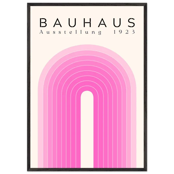 Artfulprints Poster met Lijst Bauhaus - Pink rainbow - 70x100 cm - Roze - 51Dnspod | Smaakvolle damp – Verzendkosten vrij vanaf 40€