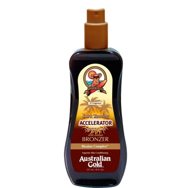 Australian Gold Accelerator Spray Gel met Bronzer 237 ml - 51Dnspod | Smaakvolle damp – Verzendkosten vrij vanaf 40€