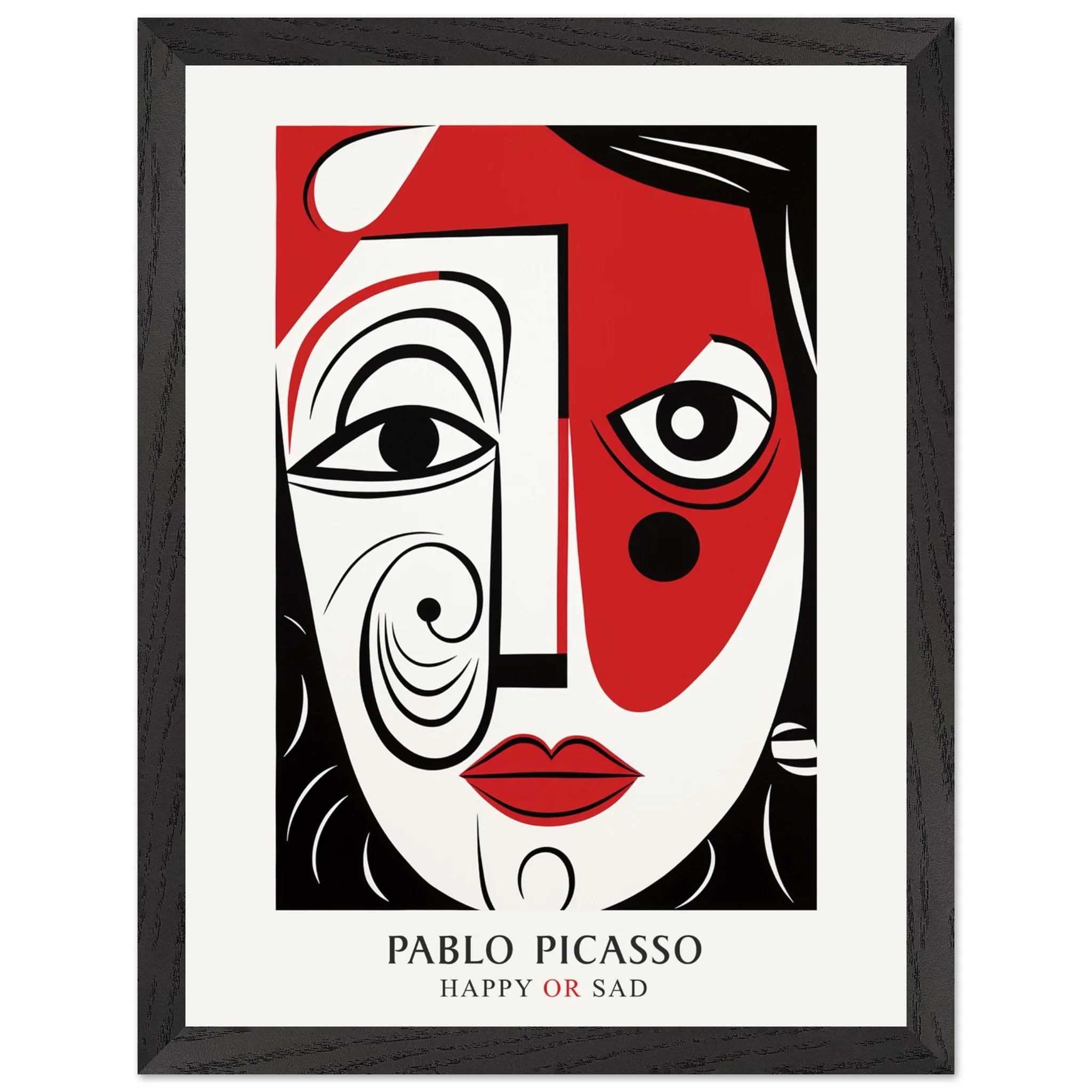 Artfulprints Poster met Lijst Pablo Picasso - Happy or sad - 30x40 cm - Rood - 51Dnspod | Smaakvolle damp – Verzendkosten vrij vanaf 40€ Artfulprints Poster met Lijst Pablo Picasso - Happy or sad - 30x40 cm - Rood - 51Dnspod | Smaakvolle damp – Verzendkosten vrij vanaf 40€
