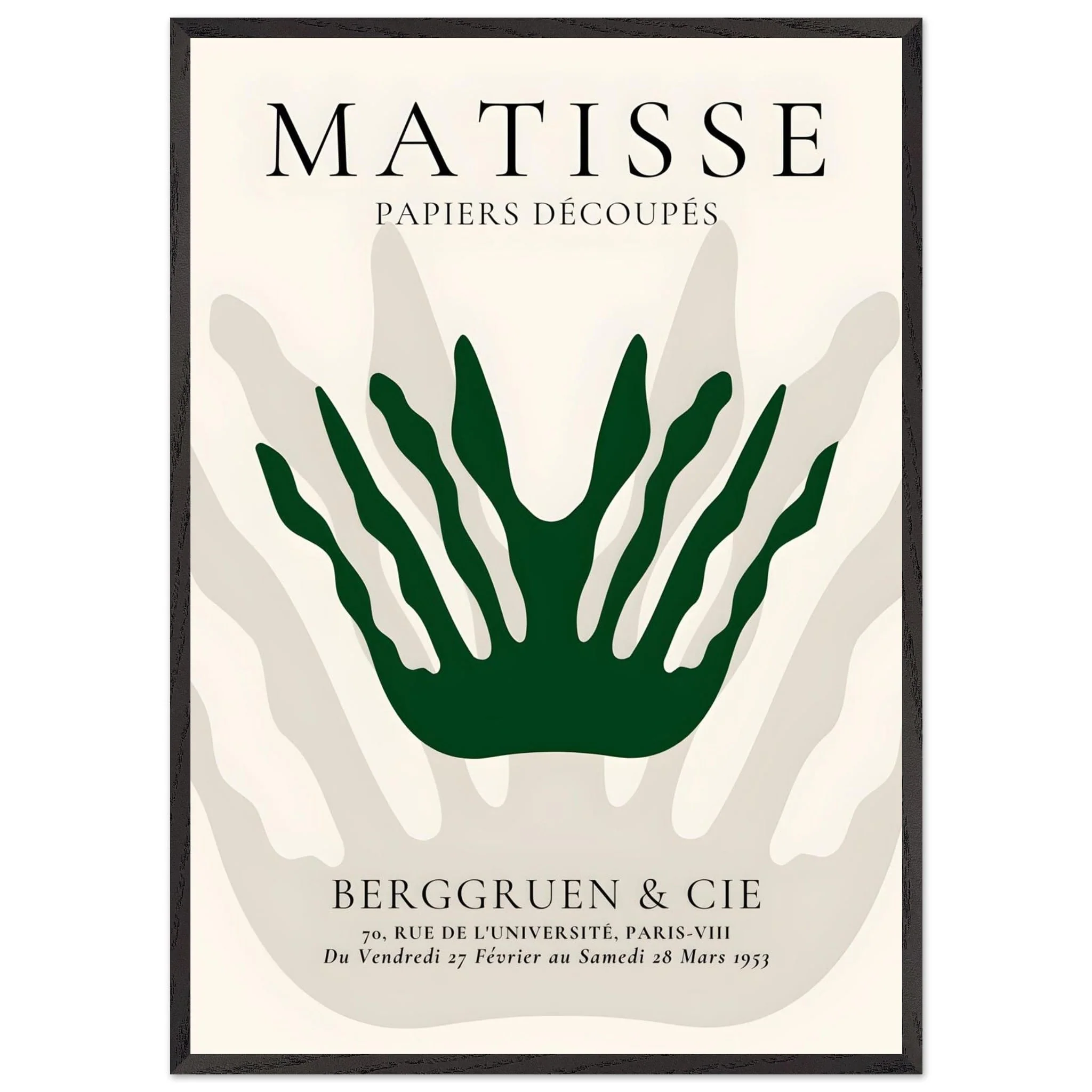 Artfulprints Poster met Lijst Matisse – Sea crown - 70x100 cm - Grijs - 51Dnspod | Smaakvolle damp – Verzendkosten vrij vanaf 40€ Artfulprints Poster met Lijst Matisse – Sea crown - 70x100 cm - Grijs - 51Dnspod | Smaakvolle damp – Verzendkosten vrij vanaf 40€