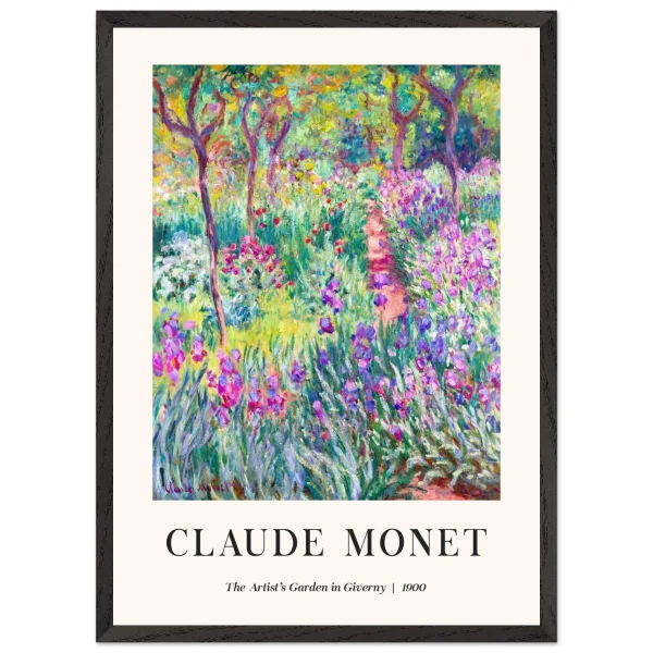 Artfulprints Poster met Lijst Claude Monet - The artist's garden in Giverny - 50x70 cm - Meerkleurig - 51Dnspod | Smaakvolle damp – Verzendkosten vrij vanaf 40€