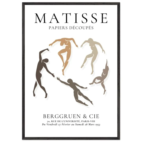 Artfulprints Poster met Lijst Matisse – The human ring I - 70x100 cm - Meerkleurig - 51Dnspod | Smaakvolle damp – Verzendkosten vrij vanaf 40€