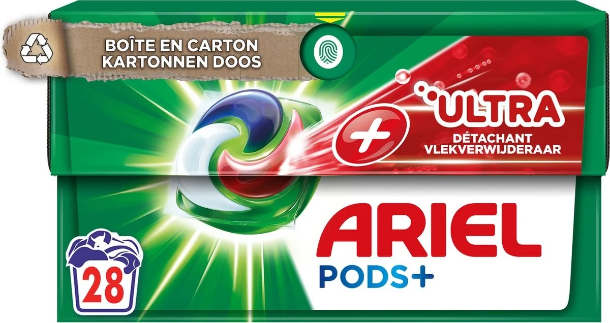 Ariel Wasmiddel Pods + Ultra Vlekverwijderaar - 28 Wasbeurten - Verpakking beschadigd - 51Dnspod | Smaakvolle damp – Verzendkosten vrij vanaf 40€ Ariel Wasmiddel Pods + Ultra Vlekverwijderaar - 28 Wasbeurten - Verpakking beschadigd - 51Dnspod | Smaakvolle damp – Verzendkosten vrij vanaf 40€