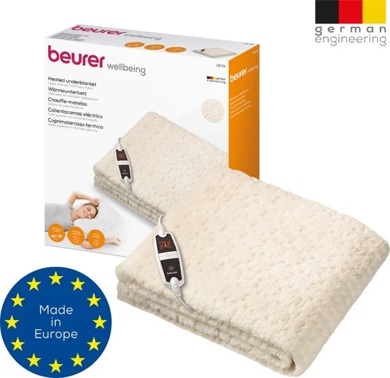 Beurer UB 53 Teddy Single Elektrische deken - Onderdeken - 150 x 80 cm - 4 Warmtestanden - Automatische uitschakeling - Teddy/Fleece - Machinewasbaar - Wit - 51Dnspod | Smaakvolle damp – Verz Beurer UB 53 Teddy Single Elektrische deken - Onderdeken - 150 x 80 cm - 4 Warmtestanden - Automatische uitschakeling - Teddy/Fleece - Machinewasbaar - Wit - 51Dnspod | Smaakvolle damp – Verz