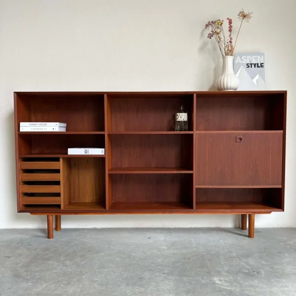 Boekenkast XL in teak - 51Dnspod | Smaakvolle damp – Verzendkosten vrij vanaf 40€