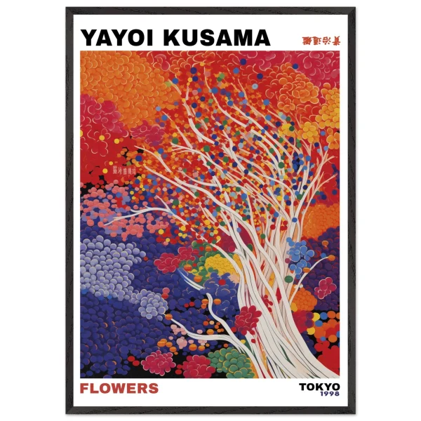 Artfulprints Poster met Lijst Yayoi Kusama - Artistic tree - 70x100 cm - Meerkleurig - 51Dnspod | Smaakvolle damp – Verzendkosten vrij vanaf 40€