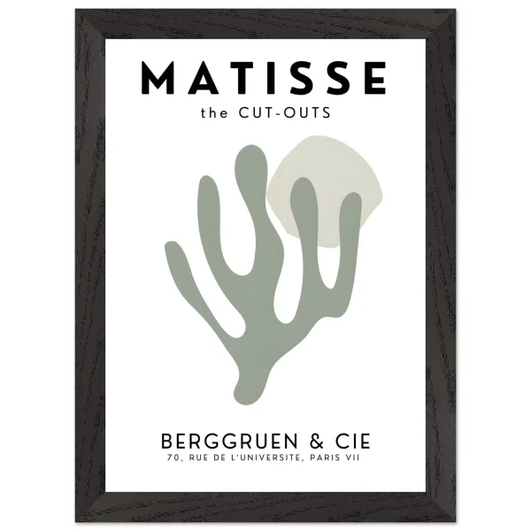 Artfulprints Poster met Lijst Matisse – Bloom cuts - A4 21x29.7 cm - Grijs - 51Dnspod | Smaakvolle damp – Verzendkosten vrij vanaf 40€