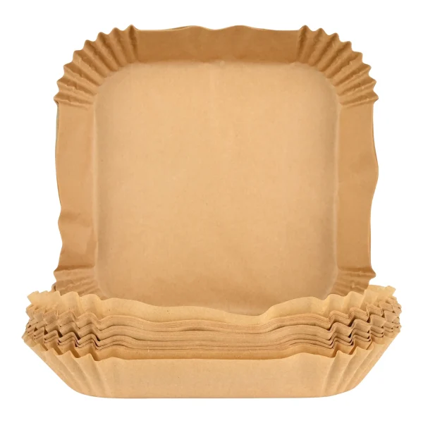 Airfryer bakjes bakpapier vierkant 24 cm 100 dlg - 51Dnspod | Smaakvolle damp – Verzendkosten vrij vanaf 40€