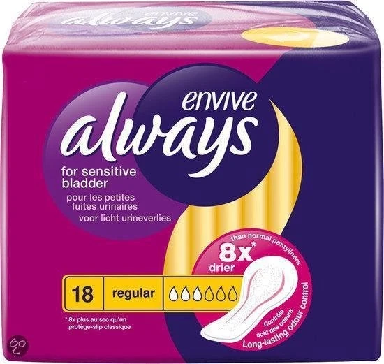 Always Envive Maandverband - Regular 18 Stuks - 51Dnspod | Smaakvolle damp – Verzendkosten vrij vanaf 40€ Always Envive Maandverband - Regular 18 Stuks - 51Dnspod | Smaakvolle damp – Verzendkosten vrij vanaf 40€