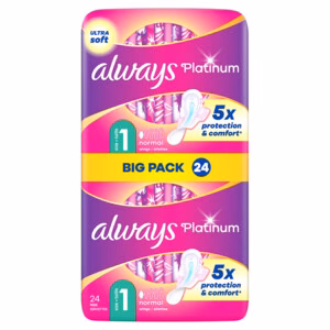 Always Maandverband Platinum Normal 24 stuks - 51Dnspod | Smaakvolle damp – Verzendkosten vrij vanaf 40€ Always Maandverband Platinum Normal 24 stuks - 51Dnspod | Smaakvolle damp – Verzendkosten vrij vanaf 40€
