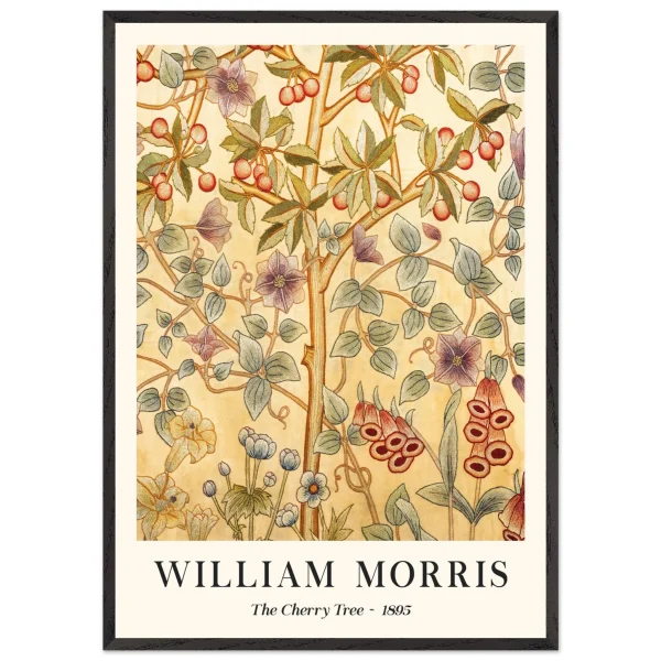 Artfulprints Poster met Lijst William Morris - The cherry tree 1895 II - 70x100 cm - Meerkleurig - 51Dnspod | Smaakvolle damp – Verzendkosten vrij vanaf 40€