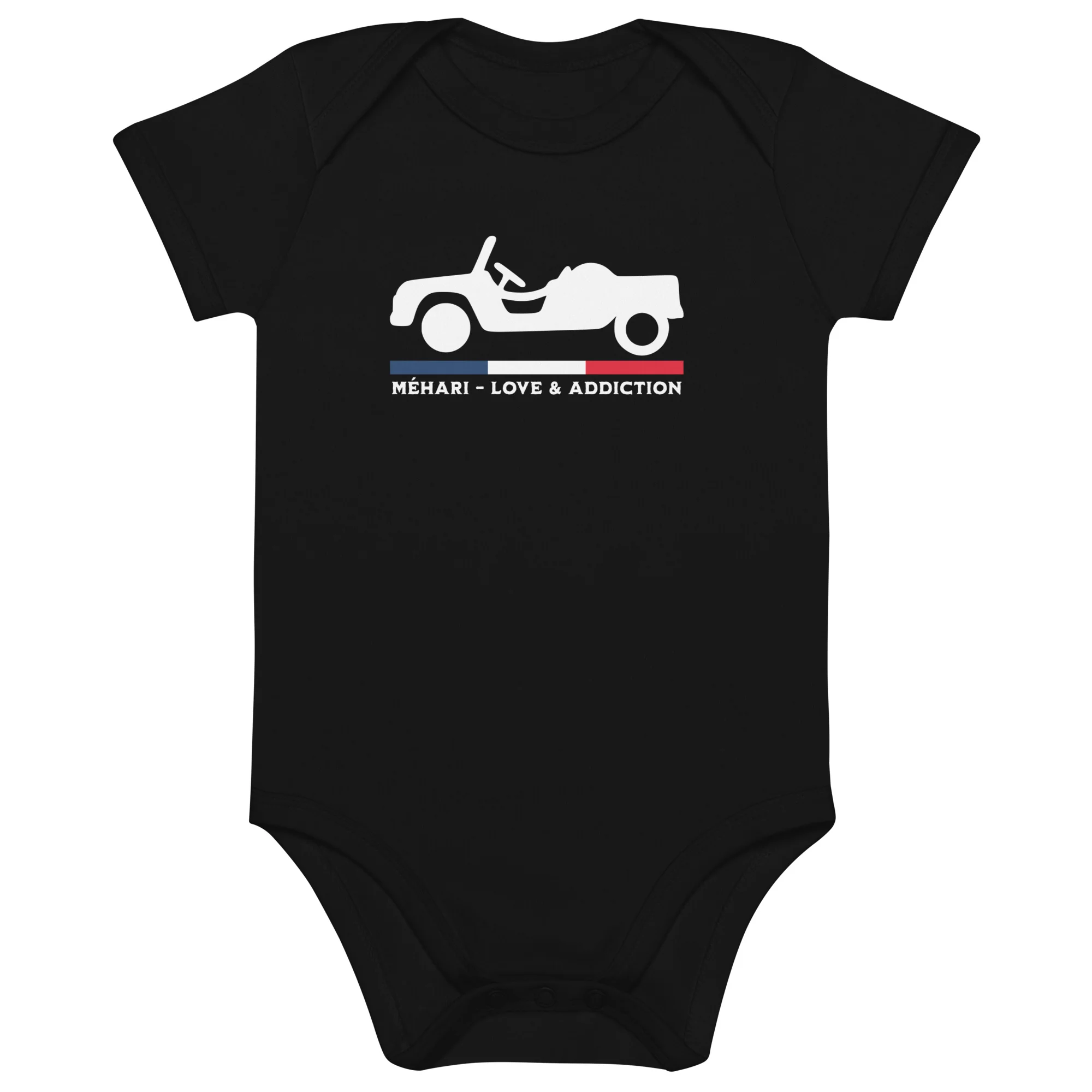 Biologische Baby Romper – Citroën Méhari “Love & Addiction” - 51Dnspod | Smaakvolle damp – Verzendkosten vrij vanaf 40€ Biologische Baby Romper – Citroën Méhari “Love & Addiction” - 51Dnspod | Smaakvolle damp – Verzendkosten vrij vanaf 40€