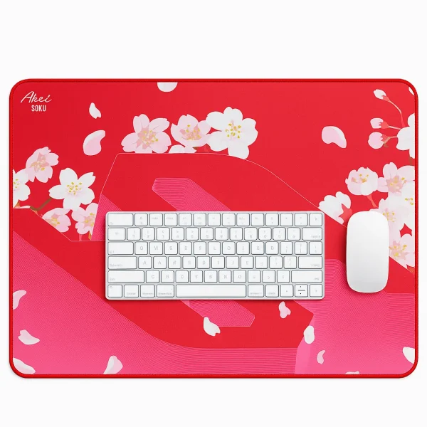 Akai Grote - X2 Gaming Mat - Limited Edition AKAI Sakura Muismat - Desktop Mat Sakura Ontwerp, Precisiegerichte Stofoppervlak, 480x400x4mm, Anti-slip Rubberen Basis, Duurzaam en Stijlvol - 51
