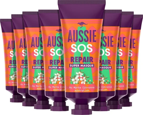 Aussie SOS Deep Repair Conditioner voor Beschadigd Haar - Voordeelverpakking - 8 x 25 ml - 51Dnspod | Smaakvolle damp – Verzendkosten vrij vanaf 40€