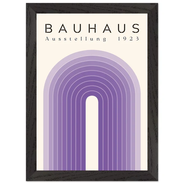 Artfulprints Poster met Lijst Bauhaus - Purple rainbow - A4 21x29.7 cm - Paars - 51Dnspod | Smaakvolle damp – Verzendkosten vrij vanaf 40€