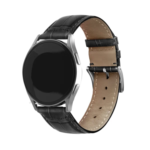 Amazfit Bip Max leather crocodile grain band (zwart) - 51Dnspod | Smaakvolle damp – Verzendkosten vrij vanaf 40€