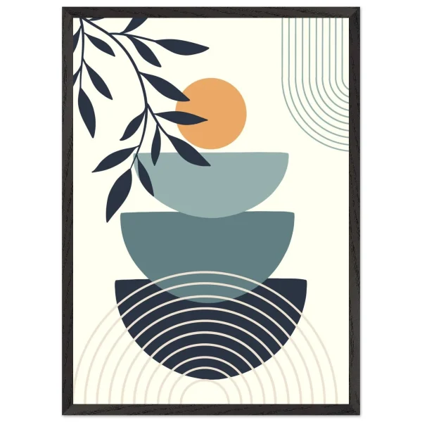 Artfulprints Poster met Lijst Boho – Sunrise layers - 50x70 cm - Meerkleurig - 51Dnspod | Smaakvolle damp – Verzendkosten vrij vanaf 40€