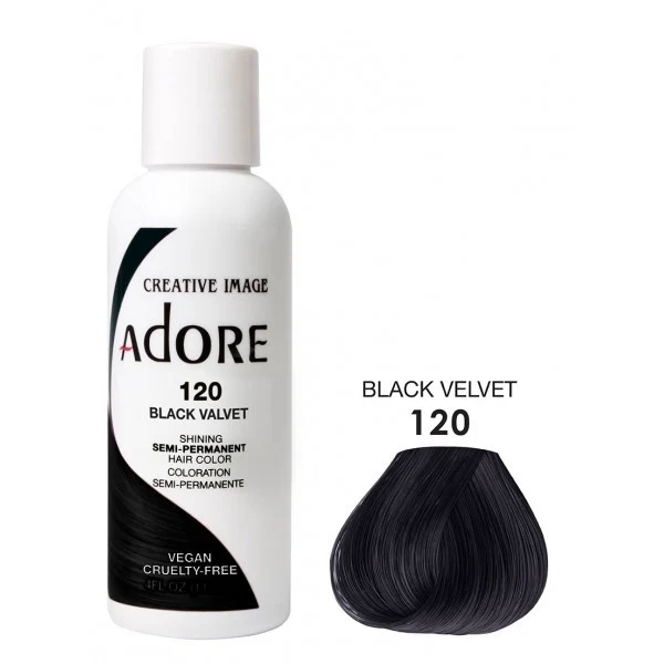 Adore Semi-Permanent Hair Color - Black Velvet 120 118ml - 51Dnspod | Smaakvolle damp – Verzendkosten vrij vanaf 40€
