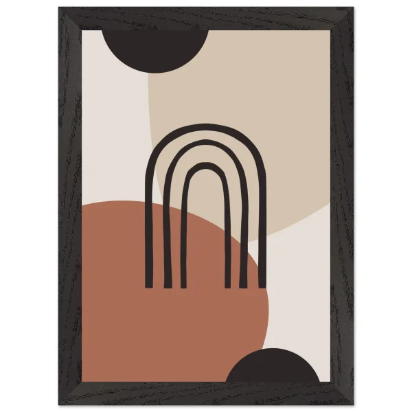 Artfulprints Poster met Lijst Boho - Natural arches - A4 21x29.7 cm - Terracotta - 51Dnspod | Smaakvolle damp – Verzendkosten vrij vanaf 40€