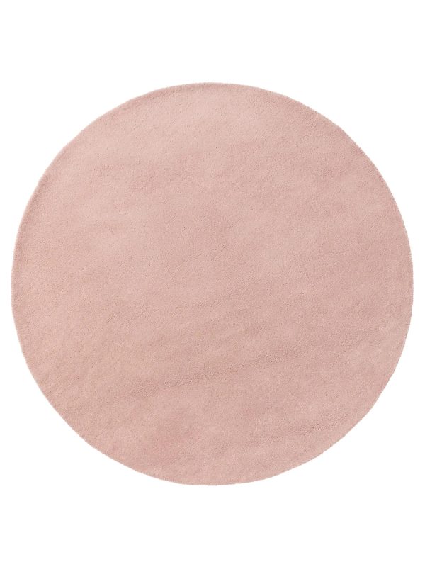 benuta wollen vloerkleed Bent - roze - ø 150 cm - 51Dnspod | Smaakvolle damp – Verzendkosten vrij vanaf 40€