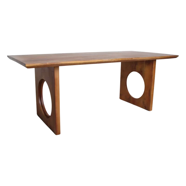 Bullnose Chamfered Loop mangohouten eettafel - 240 cm - 51Dnspod | Smaakvolle damp – Verzendkosten vrij vanaf 40€