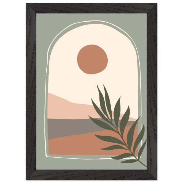 Artfulprints Poster met Lijst Boho – Evening light - A4 21x29.7 cm - Meerkleurig - 51Dnspod | Smaakvolle damp – Verzendkosten vrij vanaf 40€