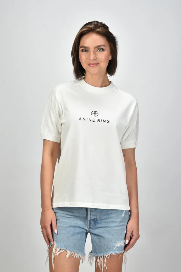 Anine Bing t-shirt Jaylin A-08-10280-IVY1 ivory - 51Dnspod | Smaakvolle damp – Verzendkosten vrij vanaf 40€