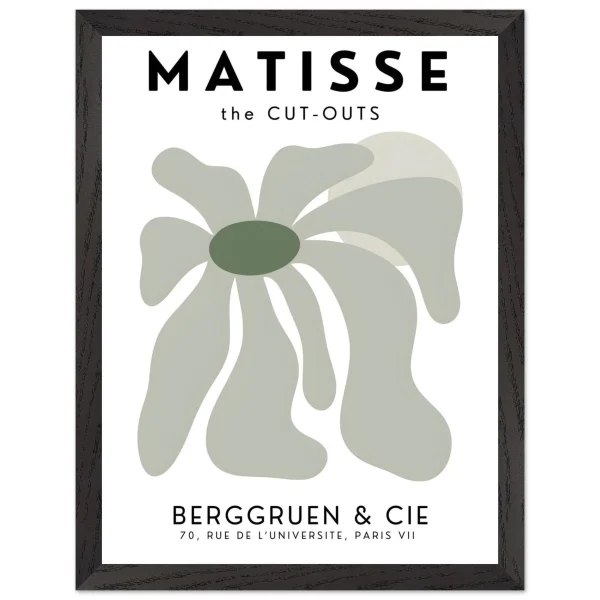 Artfulprints Poster met Lijst Matisse – Floral dream - 30x40 cm - Grijs - 51Dnspod | Smaakvolle damp – Verzendkosten vrij vanaf 40€