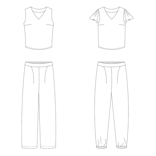 Bel'Etoile - Nia top/broek dames (papieren patroon) - 51Dnspod | Smaakvolle damp – Verzendkosten vrij vanaf 40€