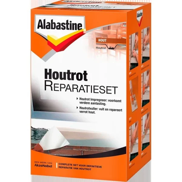 Alabastine houtrotvuller reparatieset bruin 500gr - 51Dnspod | Smaakvolle damp – Verzendkosten vrij vanaf 40€