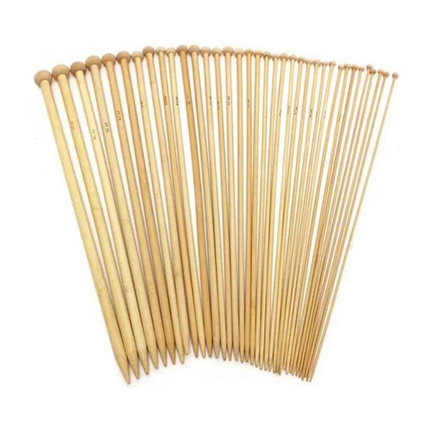Breinaalden Set Bamboe 36 Stuks - 18 Verschillende Maten - 35 cm Lang - 2 tot 10 mm Dikte - 51Dnspod | Smaakvolle damp – Verzendkosten vrij vanaf 40€