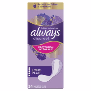 Always Discreet Long+ Inlegkruisjes Urineverlies 24 stuks - 51Dnspod | Smaakvolle damp – Verzendkosten vrij vanaf 40€
