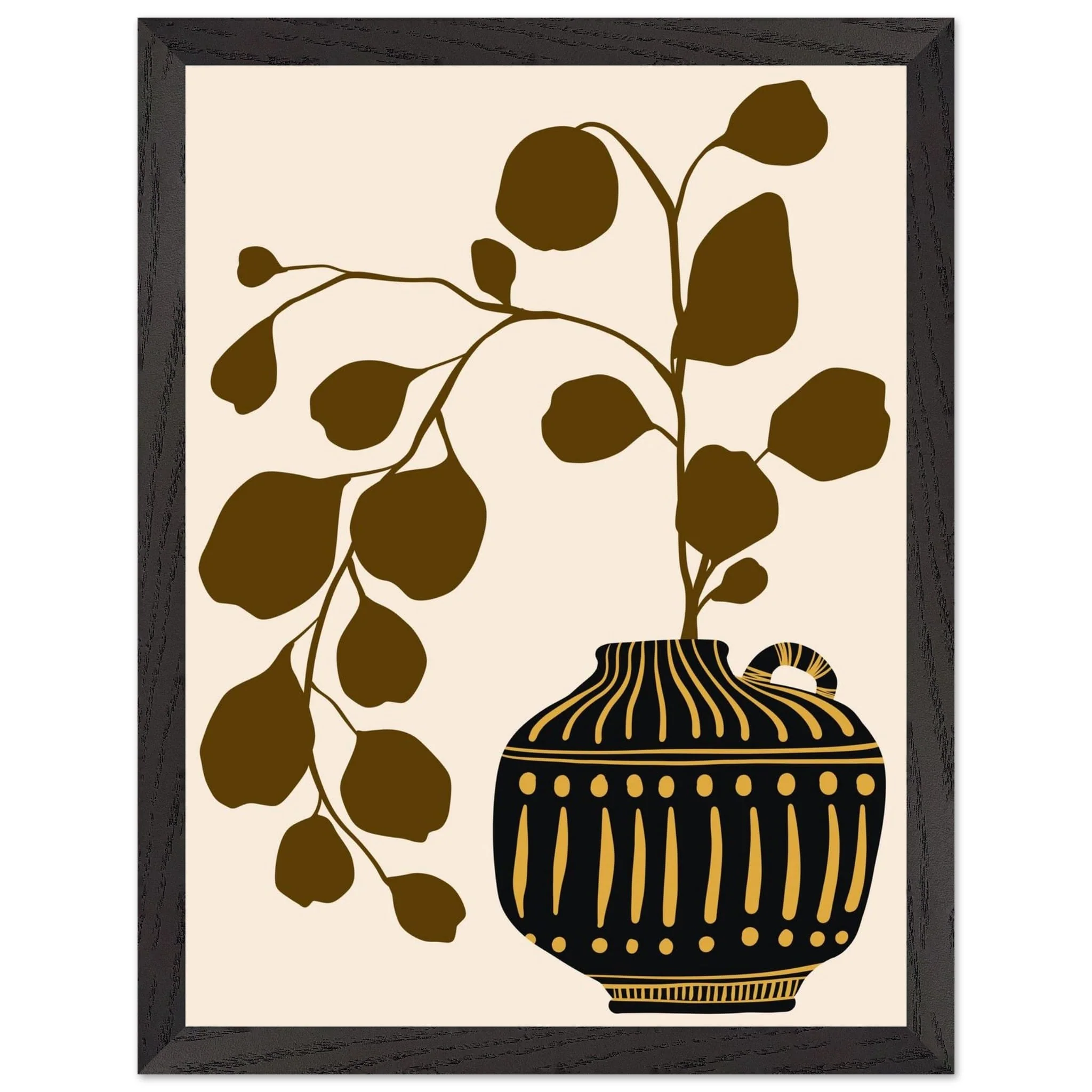 Artfulprints Poster met Lijst Boho – Golden vase - 30x40 cm - Bruin - 51Dnspod | Smaakvolle damp – Verzendkosten vrij vanaf 40€ Artfulprints Poster met Lijst Boho – Golden vase - 30x40 cm - Bruin - 51Dnspod | Smaakvolle damp – Verzendkosten vrij vanaf 40€