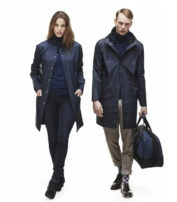 Bui(t)enkansjes! RAINS Long Jacket Blue XS - 51Dnspod | Smaakvolle damp – Verzendkosten vrij vanaf 40€