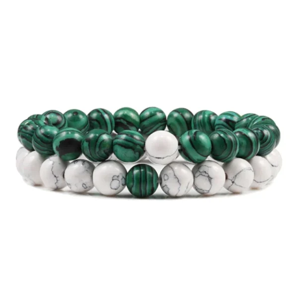Armband Kralen | Groen + Wit - 51Dnspod | Smaakvolle damp – Verzendkosten vrij vanaf 40€