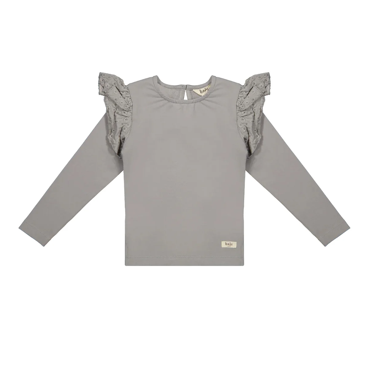 Baje Studio - ruffle jersey top Alicia - greyish blue - 51Dnspod | Smaakvolle damp – Verzendkosten vrij vanaf 40€ Baje Studio - ruffle jersey top Alicia - greyish blue - 51Dnspod | Smaakvolle damp – Verzendkosten vrij vanaf 40€