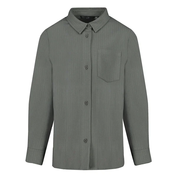 Blouse gestreept | AOP Grey Stripe - 51Dnspod | Smaakvolle damp – Verzendkosten vrij vanaf 40€