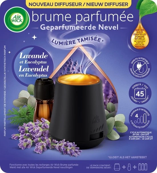 Air Wick Geparfumeerde Nevel Automatische Luchtverfrisser - Lavendel & Eucalyptus - Starter Kit 20ml - beschadigde verpakking - 51Dnspod | Smaakvolle damp – Verzendkosten vrij vanaf 40€