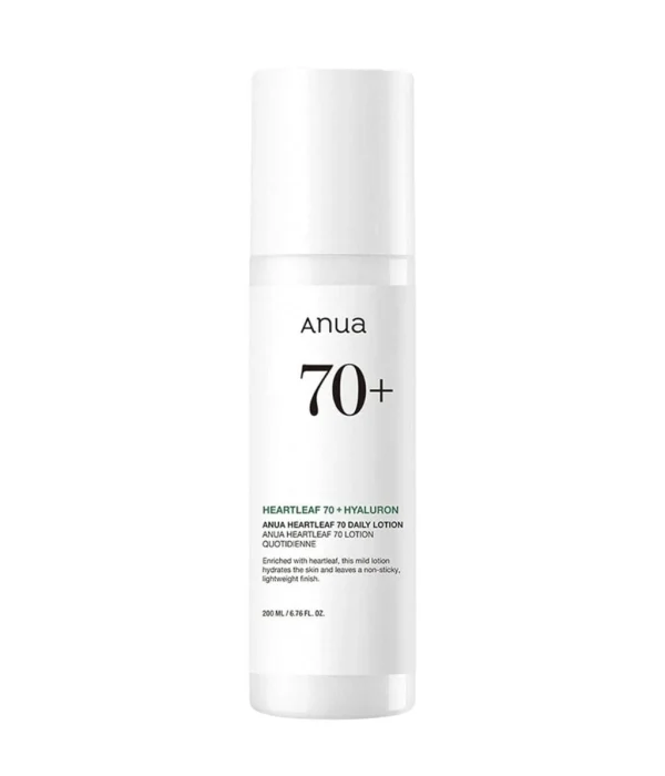 Anua Heartleaf 70+Hyaluron - Daily Lotion - 200 ml - 51Dnspod | Smaakvolle damp – Verzendkosten vrij vanaf 40€