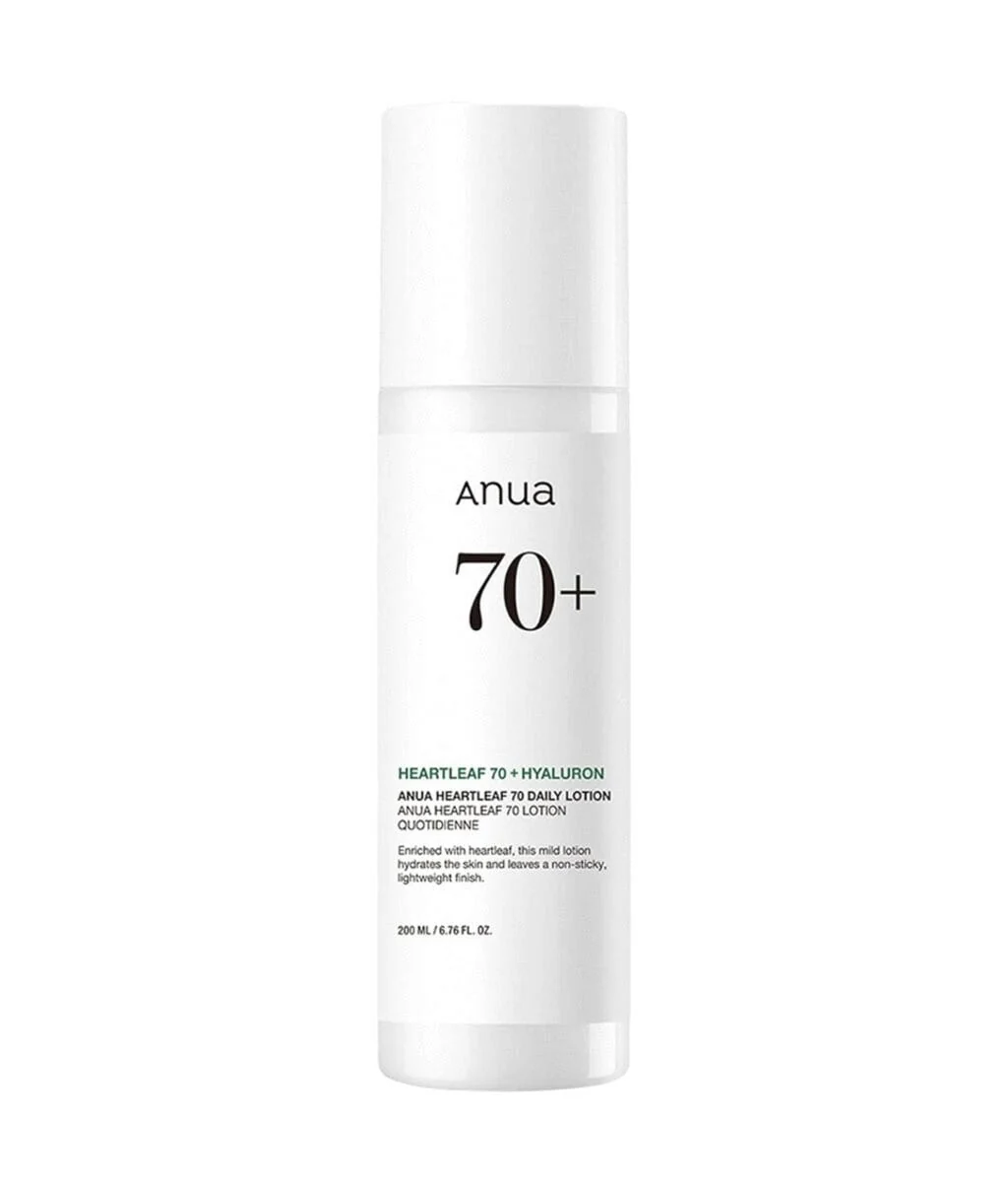 Anua Heartleaf 70+Hyaluron - Daily Lotion - 200 ml - 51Dnspod | Smaakvolle damp – Verzendkosten vrij vanaf 40€ Anua Heartleaf 70+Hyaluron - Daily Lotion - 200 ml - 51Dnspod | Smaakvolle damp – Verzendkosten vrij vanaf 40€