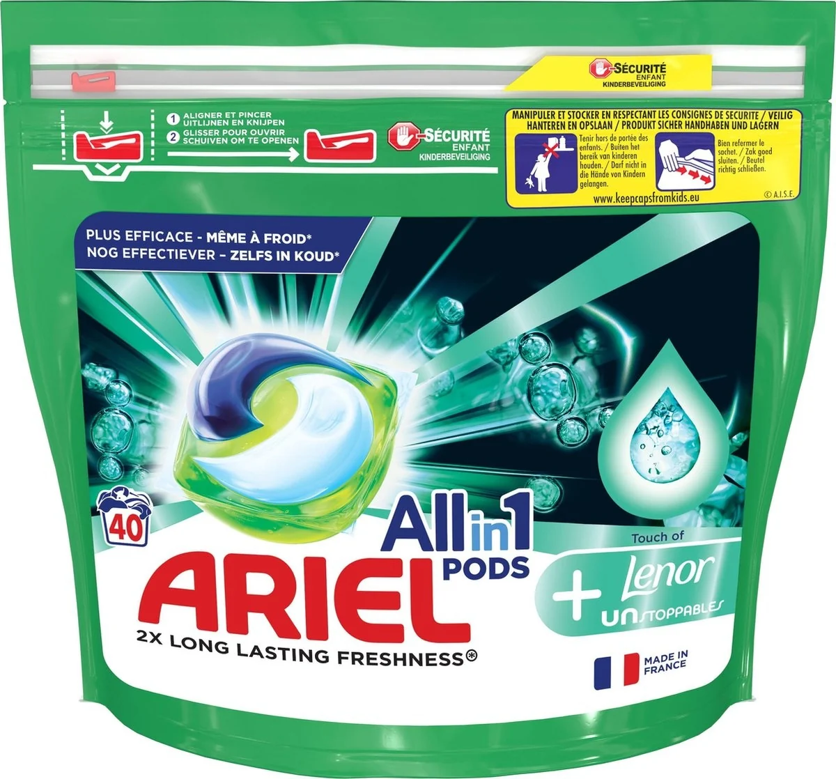 Ariel All in 1 Wasmiddel Pods + Touch of Lenor Unstoppables - 40 Wasbeurten - Voordeelverpakking - 51Dnspod | Smaakvolle damp – Verzendkosten vrij vanaf 40€ Ariel All in 1 Wasmiddel Pods + Touch of Lenor Unstoppables - 40 Wasbeurten - Voordeelverpakking - 51Dnspod | Smaakvolle damp – Verzendkosten vrij vanaf 40€