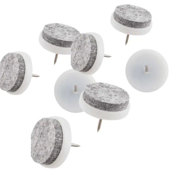 Antikrasvilt met nagel 8 dlg 24 mm wit/ grijs - 51Dnspod | Smaakvolle damp – Verzendkosten vrij vanaf 40€