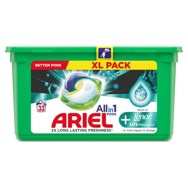 Ariel Wasmiddel Allin1 Pods+ Touch of Lenor Unstoppables 33 stuks - 51Dnspod | Smaakvolle damp – Verzendkosten vrij vanaf 40€