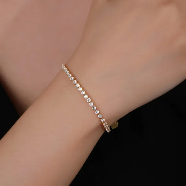 Brillance Éternelle | Hoogwaardige Tennis Armband | Vergulde Koper Met Sprankelende Zirconia - Perfect Cadeau Voor Moeder of Diploma - 51Dnspod | Smaakvolle damp – Verzendkosten vrij vanaf 40