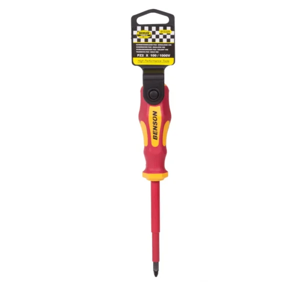 Benson Schroevendraaier Pozidriv - PZ2 x 100 mm - Rood - Geïsoleerde VDE - 51Dnspod | Smaakvolle damp – Verzendkosten vrij vanaf 40€