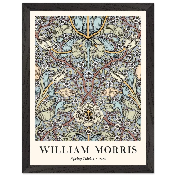 Artfulprints Poster met Lijst William Morris - Spring thicket 1884 - 30x40 cm - Blauw - 51Dnspod | Smaakvolle damp – Verzendkosten vrij vanaf 40€