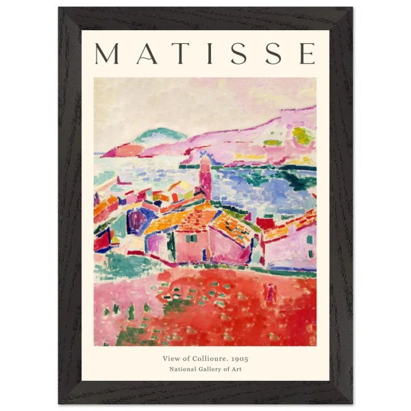 Artfulprints Poster met Lijst Matisse - View of Collioure 1905 - A4 21x29.7 cm - Meerkleurig - 51Dnspod | Smaakvolle damp – Verzendkosten vrij vanaf 40€