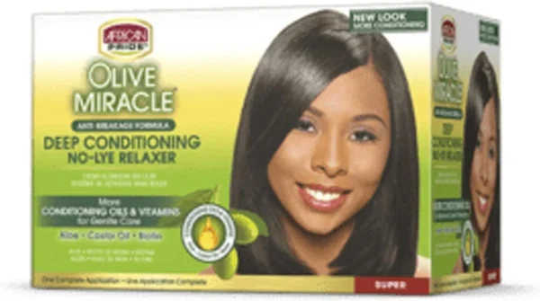 African Pride Olive Miracle - Deep Conditioning No-Lye Relaxer - 51Dnspod | Smaakvolle damp – Verzendkosten vrij vanaf 40€