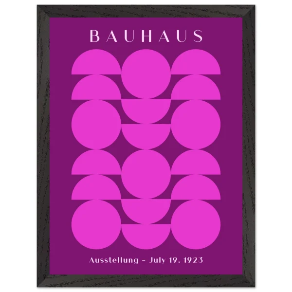 Artfulprints Poster met Lijst Bauhaus - Ausstellung 1923 - 30x40 cm - Paars - 51Dnspod | Smaakvolle damp – Verzendkosten vrij vanaf 40€